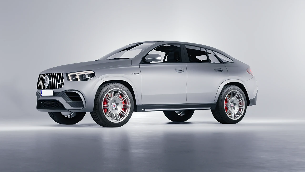 Mercedes-Benz AMG GLE 63 Coupe 2021 on HRE Performance Wheels 528M forged wheels, front three-quarter view