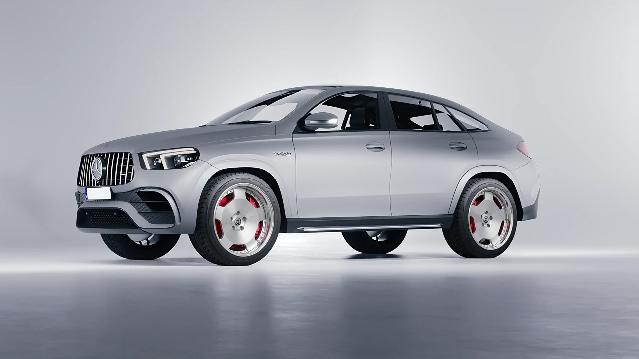 Mercedes-Benz AMG GLE 63 Coupe 2021 on HRE Performance Wheels 544 forged wheels, front three-quarter view