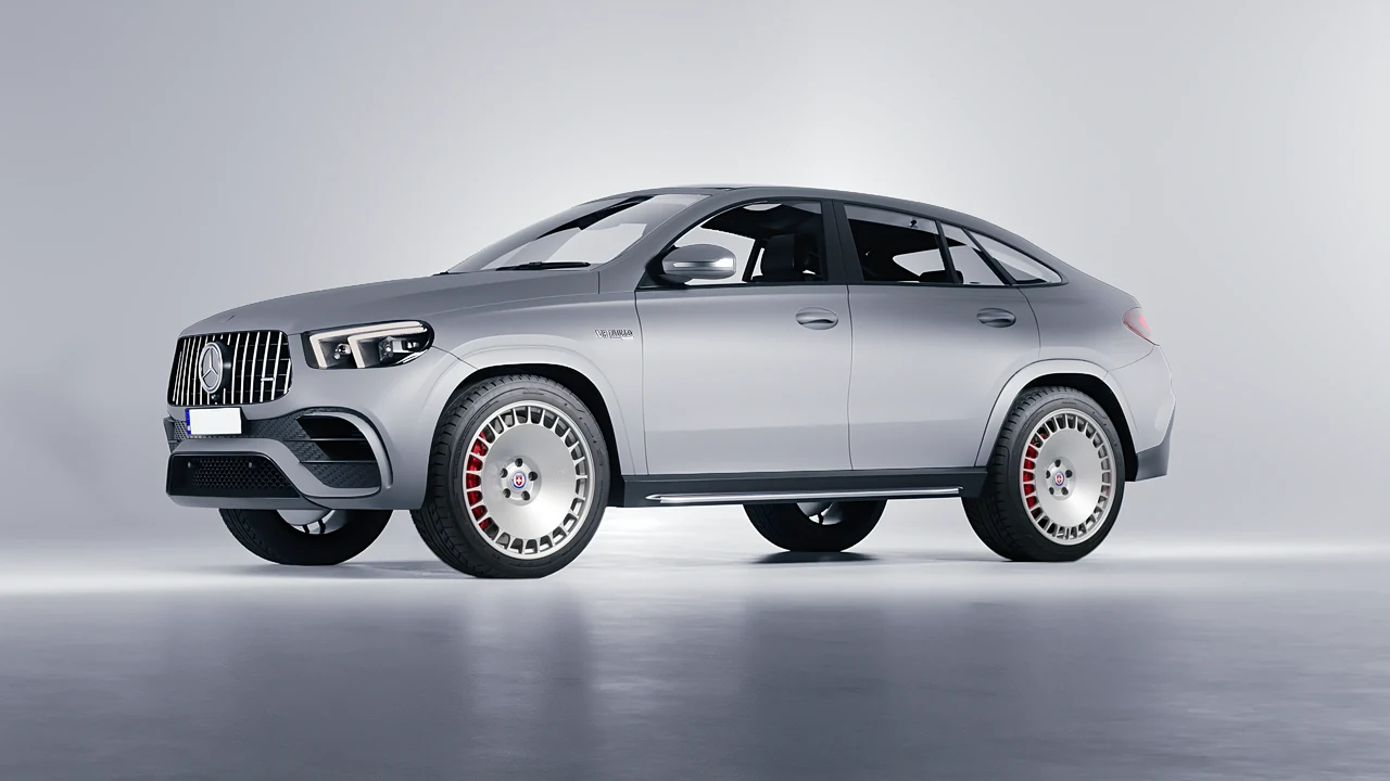 Mercedes-Benz AMG GLE 63 Coupe 2021 on HRE Performance Wheels 935M forged wheels, front three-quarter view
