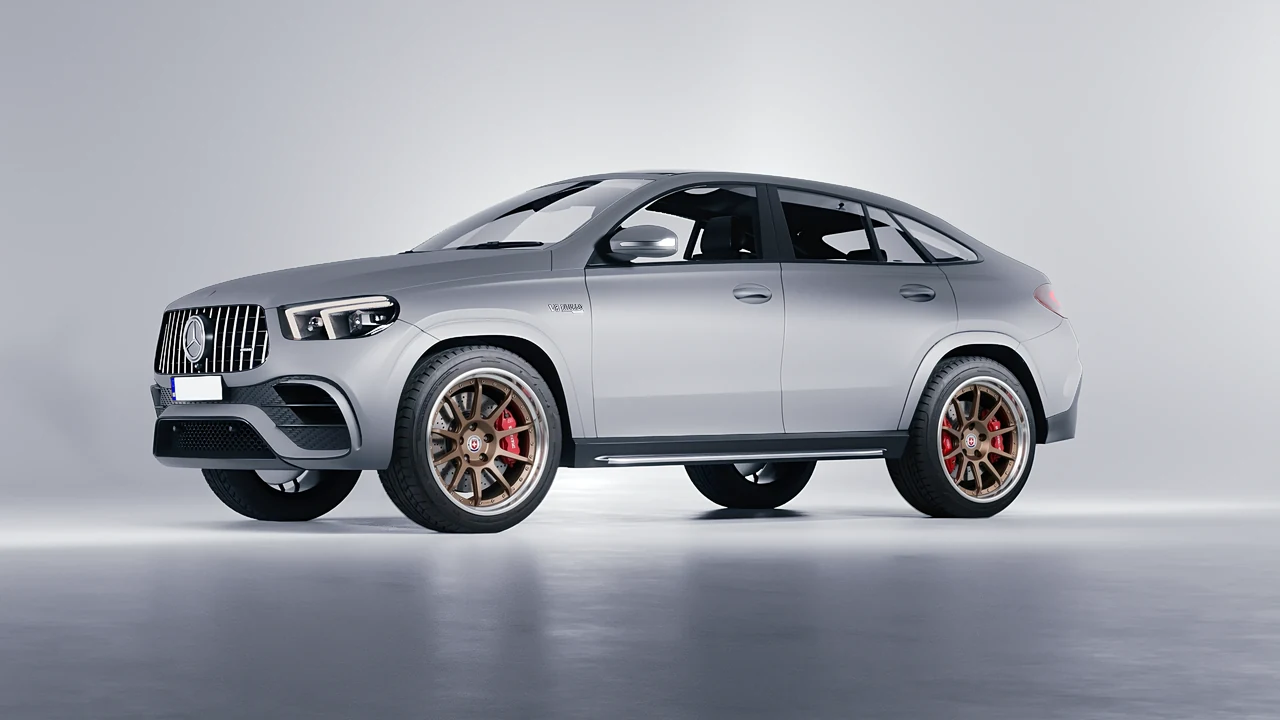 Mercedes-Benz AMG GLE 63 Coupe 2021 on HRE Performance Wheels C103 forged wheels, front three-quarter view