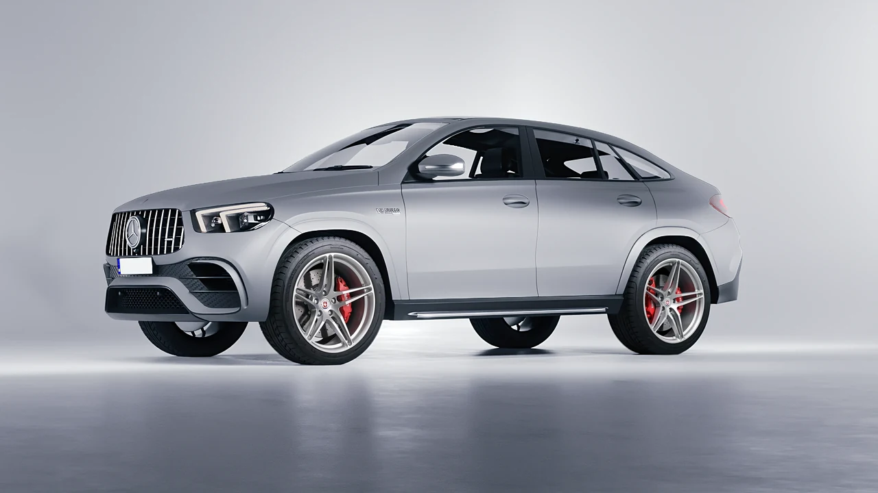 Mercedes-Benz AMG GLE 63 Coupe 2021 on HRE Performance Wheels P107 forged wheels, front three-quarter view