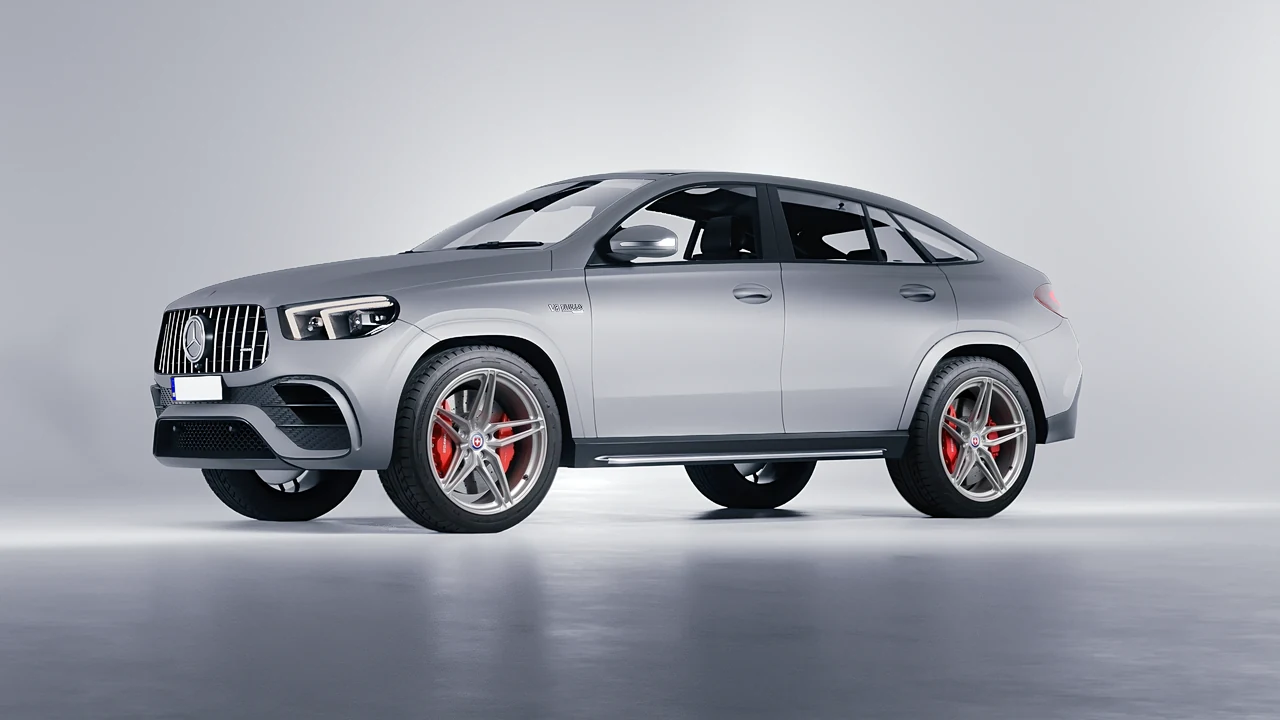 Mercedes-Benz AMG GLE 63 Coupe 2021 on HRE Performance Wheels P107SC forged wheels, front three-quarter view