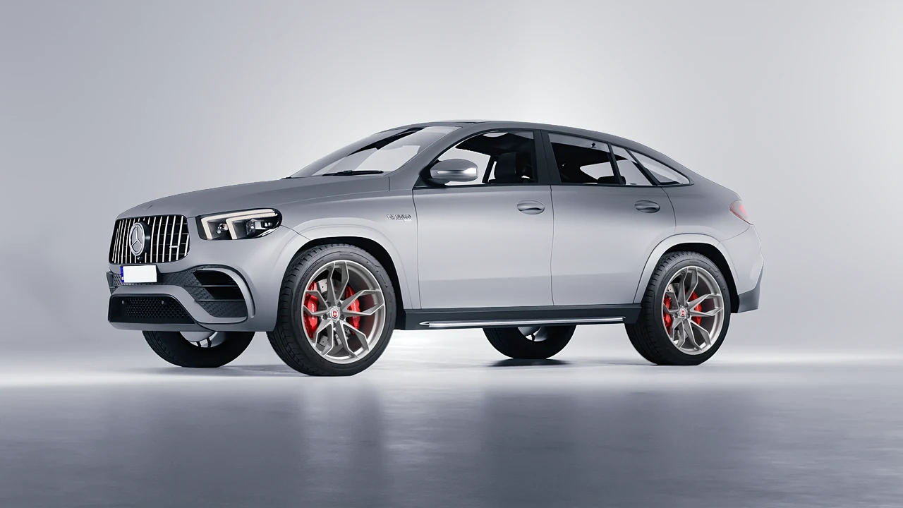 Mercedes-Benz AMG GLE 63 Coupe 2021 on HRE Performance Wheels P201 forged wheels, front three-quarter view