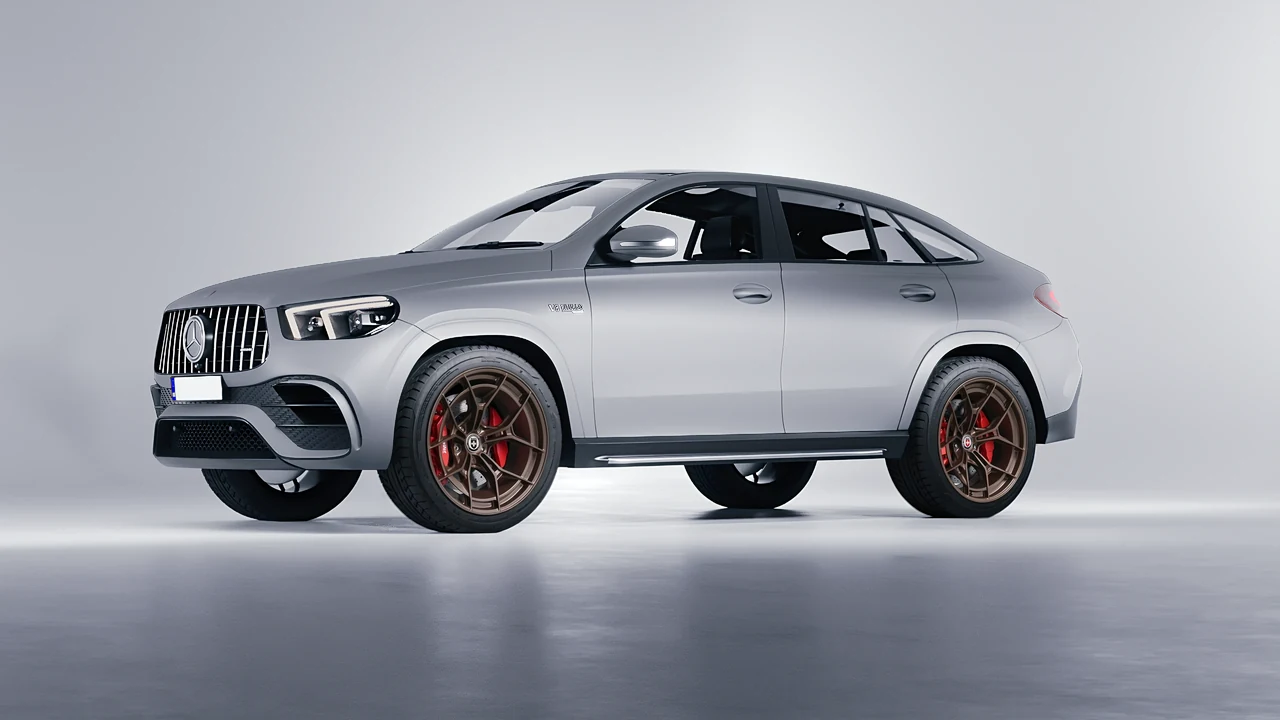 Mercedes-Benz AMG GLE 63 Coupe 2021 on HRE Performance Wheels P301 forged wheels, front three-quarter view