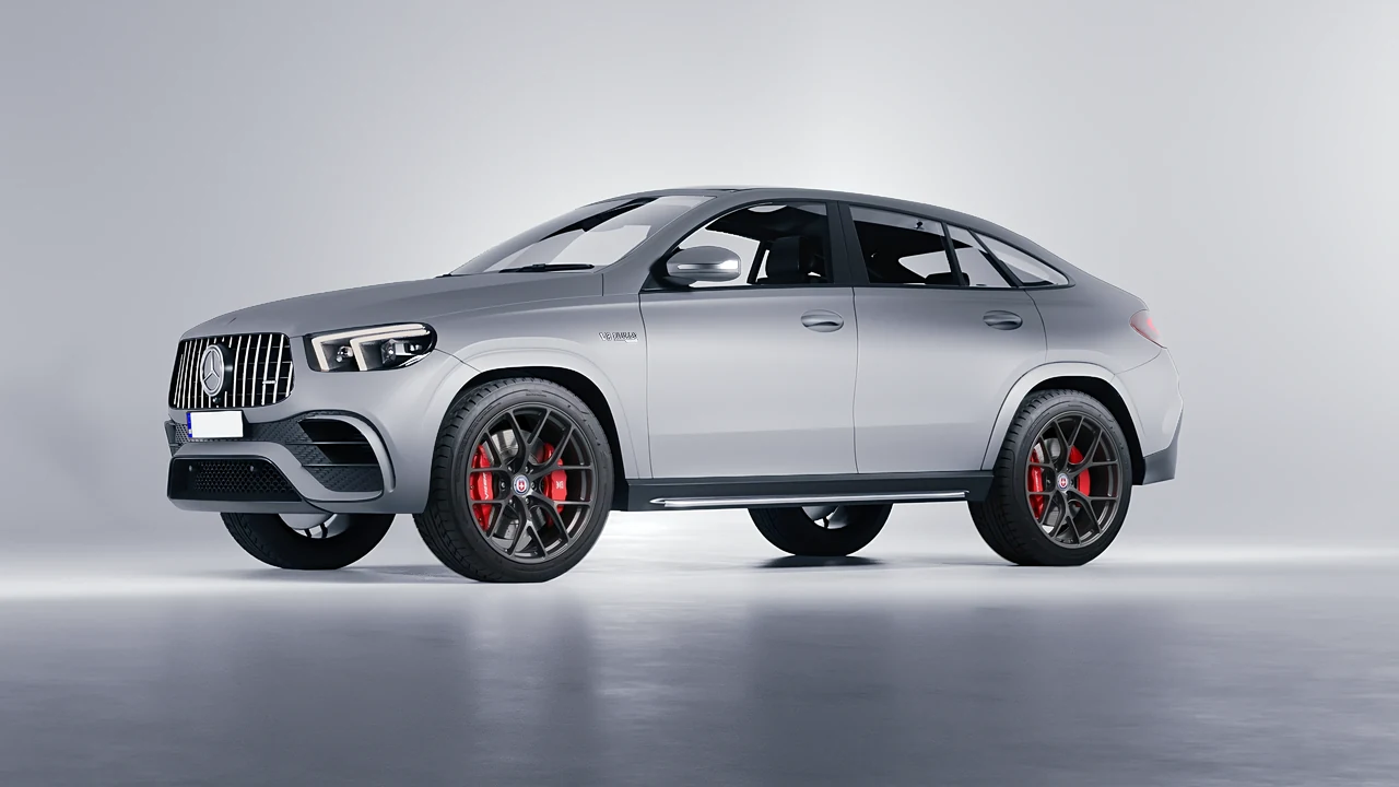 Mercedes-Benz AMG GLE 63 Coupe 2021 on HRE Performance Wheels R161-Lightweight forged wheels, front three-quarter view