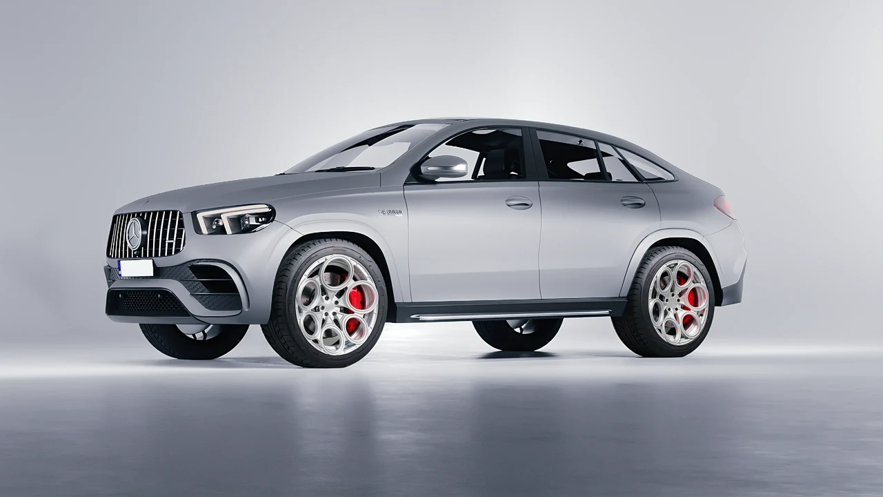 Mercedes-Benz AMG GLE 63 Coupe 2021 on RDB LA Revolver forged wheels, front three-quarter view