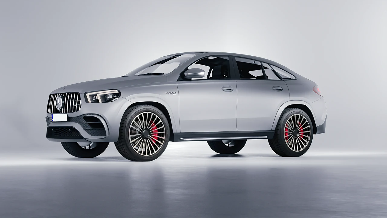 Mercedes-Benz AMG GLE 63 Coupe 2021 on RDB LA Twenty Three forged wheels, front three-quarter view