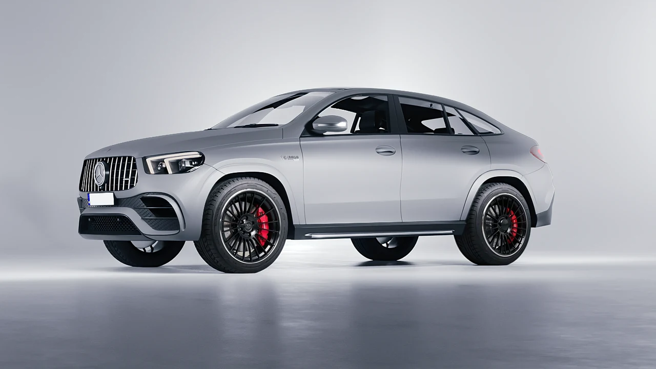 Mercedes-Benz AMG GLE 63 Coupe 2021 on RDB LA Twenty Two forged wheels, front three-quarter view