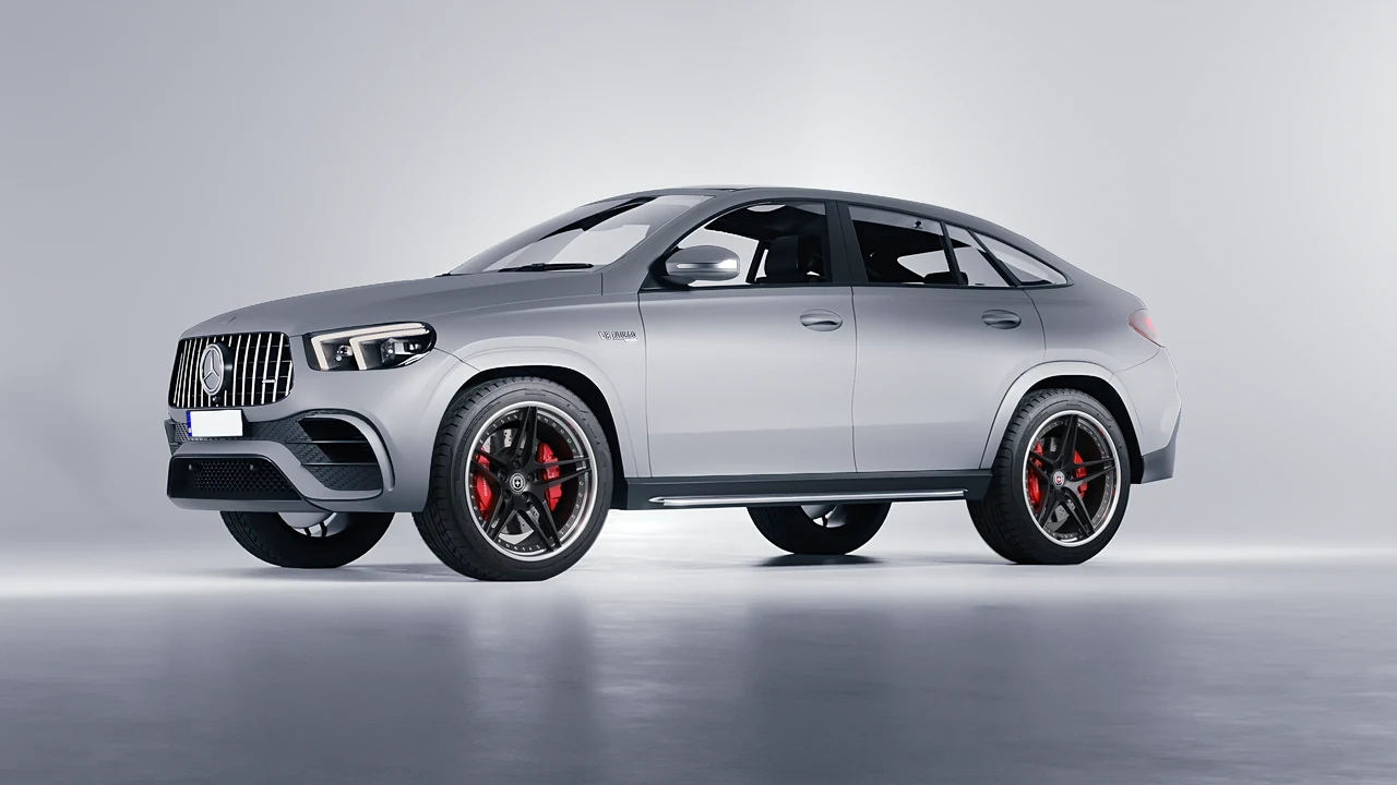 Mercedes-Benz AMG GLE 63 Coupe 2021 on HRE Performance Wheels S107 forged wheels, front three-quarter view