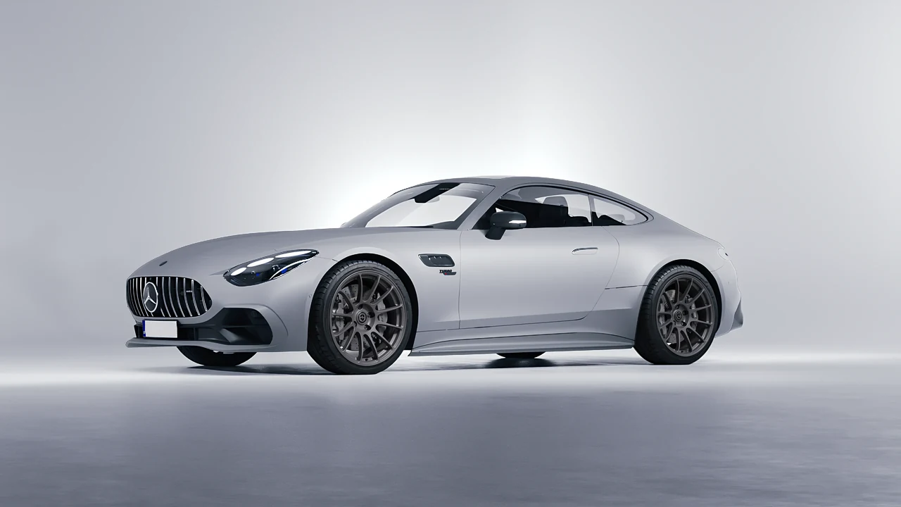 Mercedes-Benz AMG GT43 Coupe 2024 on HRE Performance Wheels RC103 forged wheels, front three-quarter view