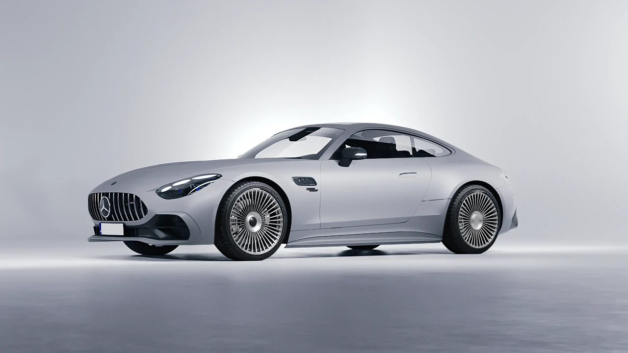 Mercedes-Benz AMG GT43 Coupe 2024 on RDB LA 50 forged wheels, front three-quarter view