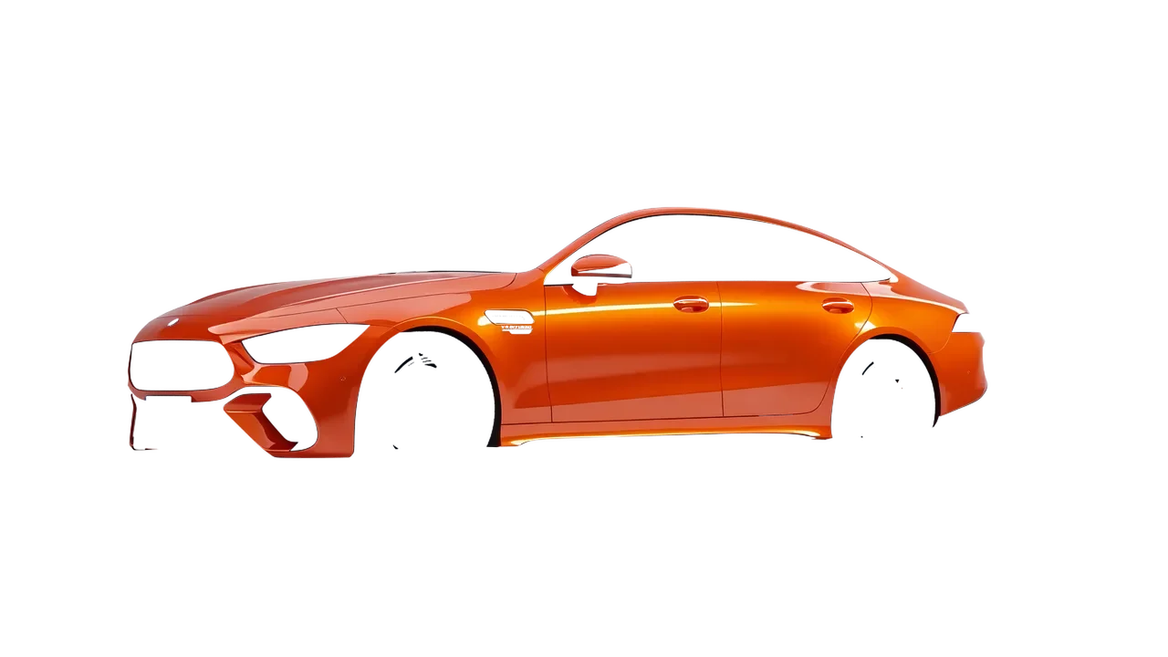 Mercedes-Benz AMG Gt63 S E Performance 4 Door 2023 wrapped in Fiery Orange (3M G364), front three-quarter view