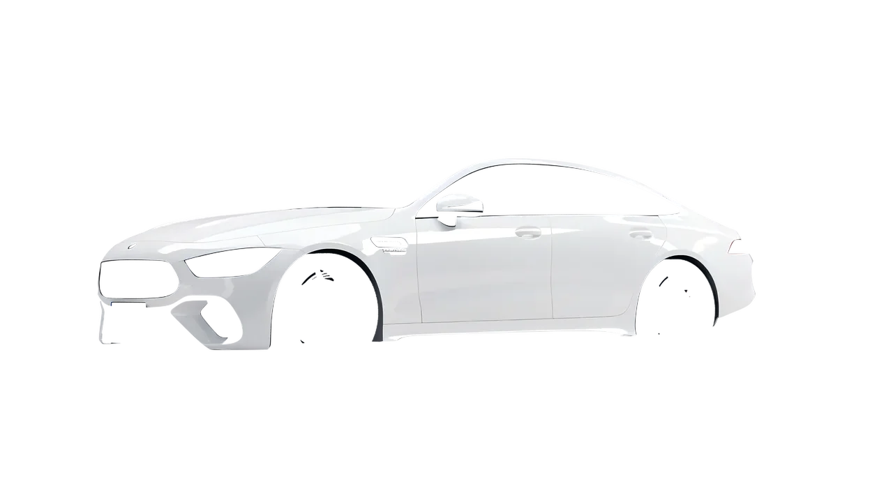 Mercedes-Benz AMG Gt63 S E Performance 4 Door 2023 wrapped in Gloss White (3M G10), front three-quarter view