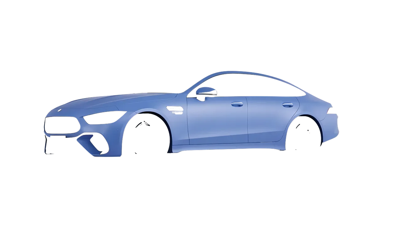 Mercedes-Benz AMG Gt63 S E Performance 4 Door 2023 wrapped in Dreamline Blue (Avery Dennison SW900-616-O), front three-quarter view