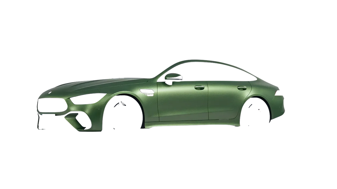 Mercedes-Benz AMG Gt63 S E Performance 4 Door 2023 wrapped in Apple Green (Avery Dennison SW900-745-M), front three-quarter view