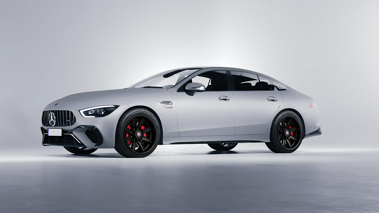 Mercedes-Benz AMG Gt63 S E Performance 4 Door 2023 on HRE Performance Wheels HD188H forged wheels, front three-quarter view