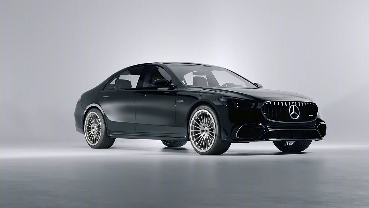 Mercedes-Benz AMG S 63 E Performance 2023 on HRE Performance Wheels 309M forged wheels, front three-quarter view