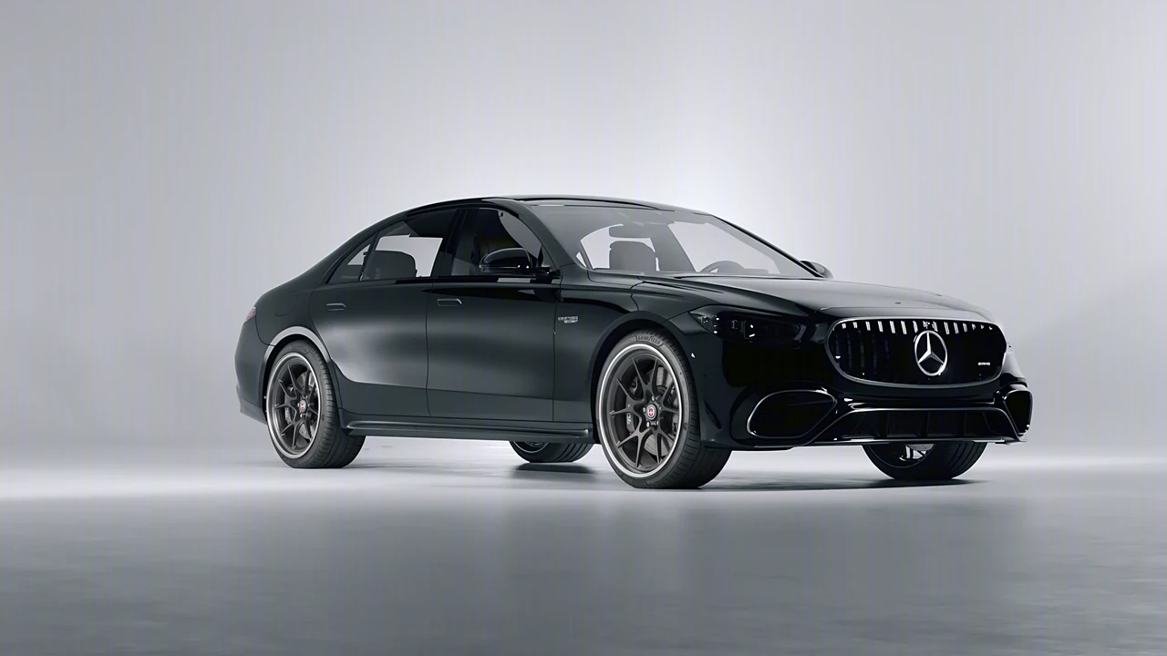 Mercedes-Benz AMG S 63 E Performance 2023 on HRE Performance Wheels 521 forged wheels, front three-quarter view