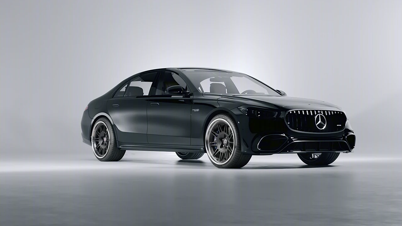 Mercedes-Benz AMG S 63 E Performance 2023 on HRE Performance Wheels 528 forged wheels, front three-quarter view