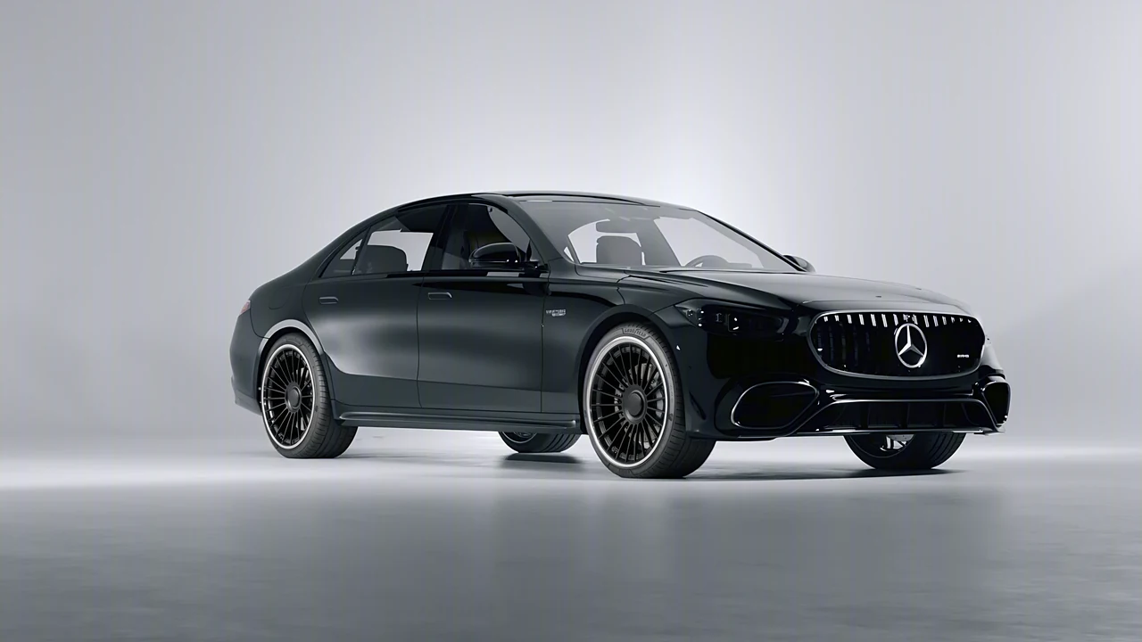 Mercedes-Benz AMG S 63 E Performance 2023 on RDB LA Twenty Two forged wheels, front three-quarter view
