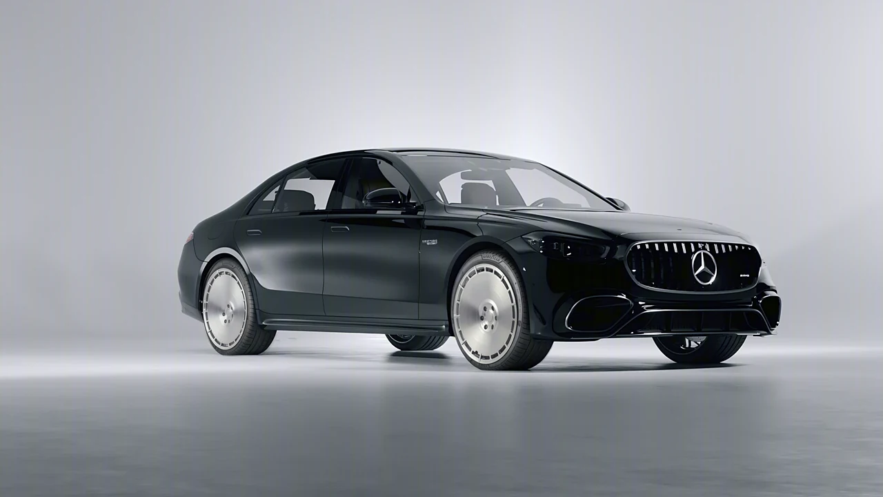 Mercedes-Benz AMG S 63 E Performance 2023 on RDB LA Zero forged wheels, front three-quarter view