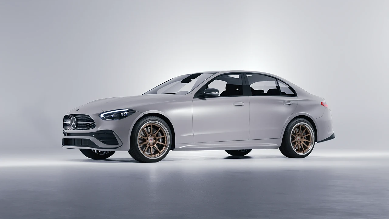 Mercedes-Benz C Class 2022 on HRE Performance Wheels C103 forged wheels, front three-quarter view