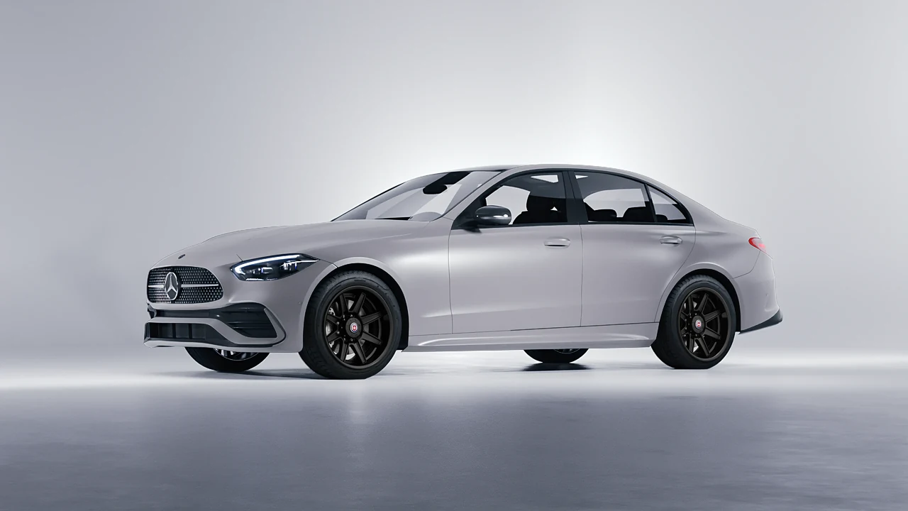 Mercedes-Benz C Class 2022 on HRE Performance Wheels HD188H forged wheels, front three-quarter view