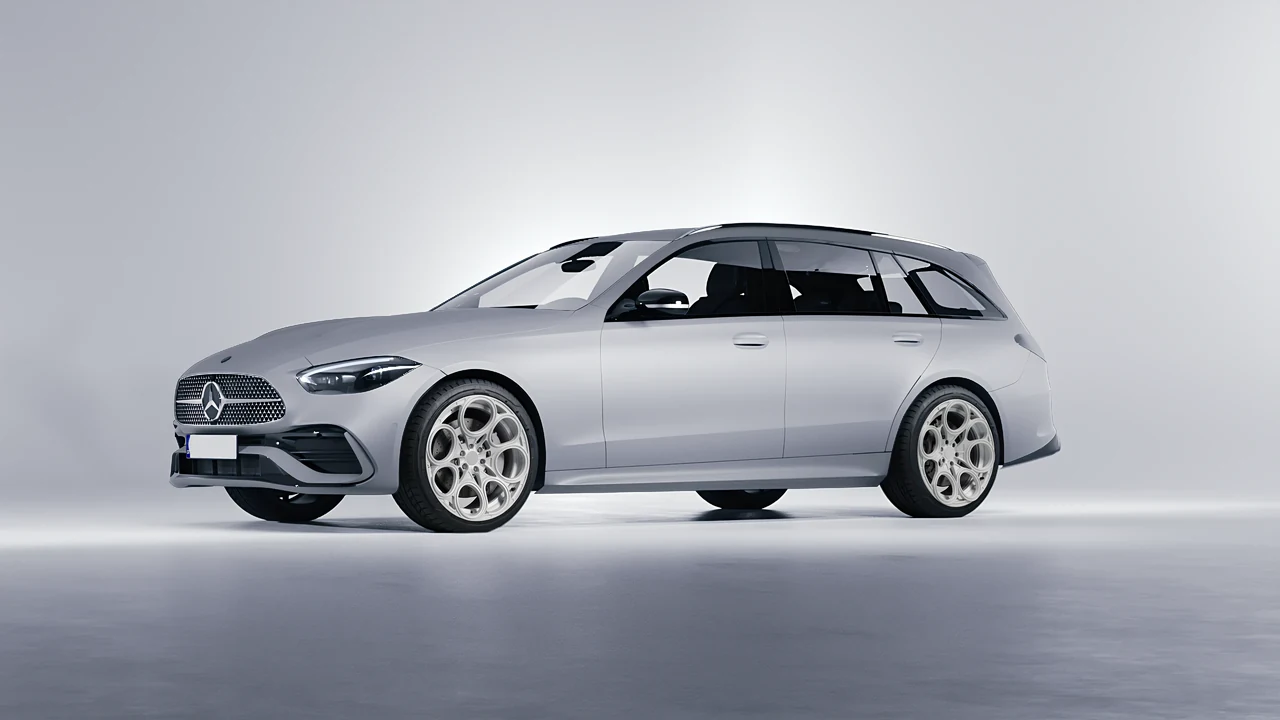 Mercedes-Benz C-Class Estate 2022 on RDB LA Revolver forged wheels, front three-quarter view