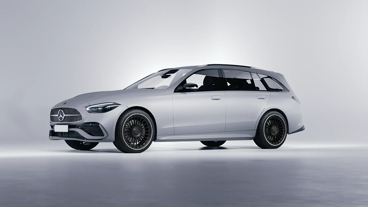 Mercedes-Benz C-Class Estate 2022 on RDB LA Twenty Two forged wheels, front three-quarter view