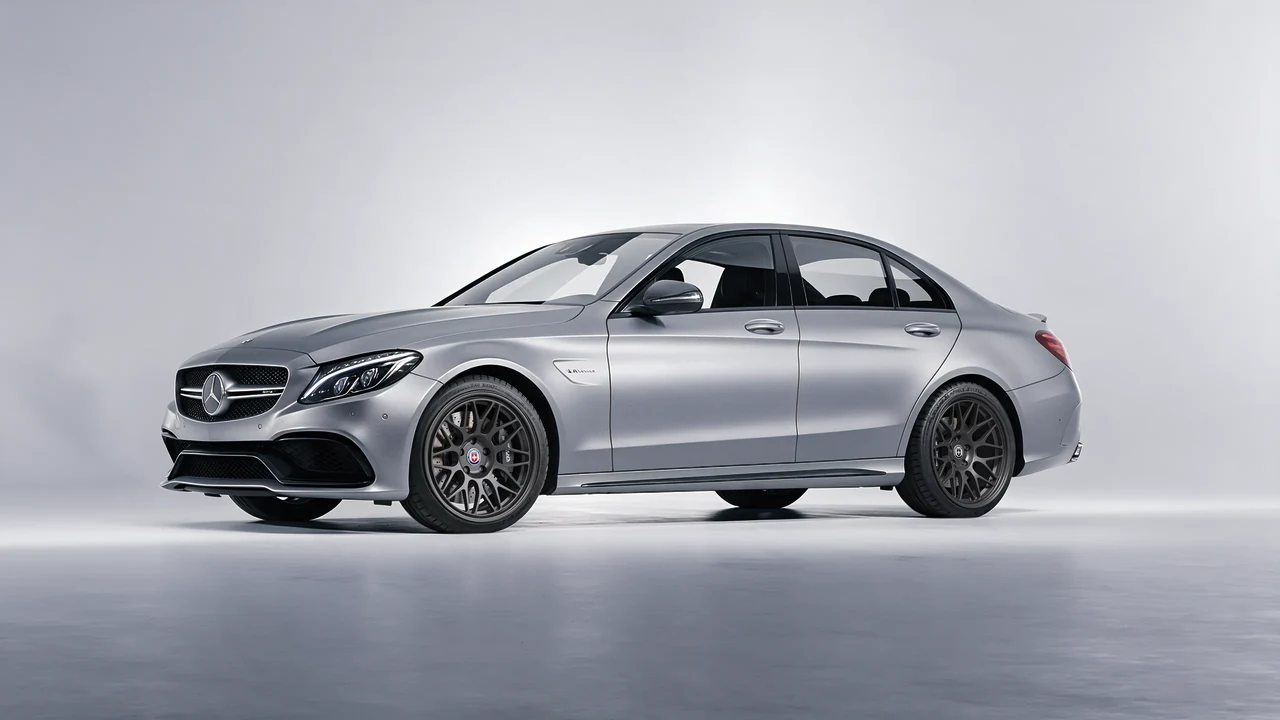 Mercedes-Benz C 63 AMG 2017 on HRE Performance Wheels 300-GT forged wheels, front three-quarter view
