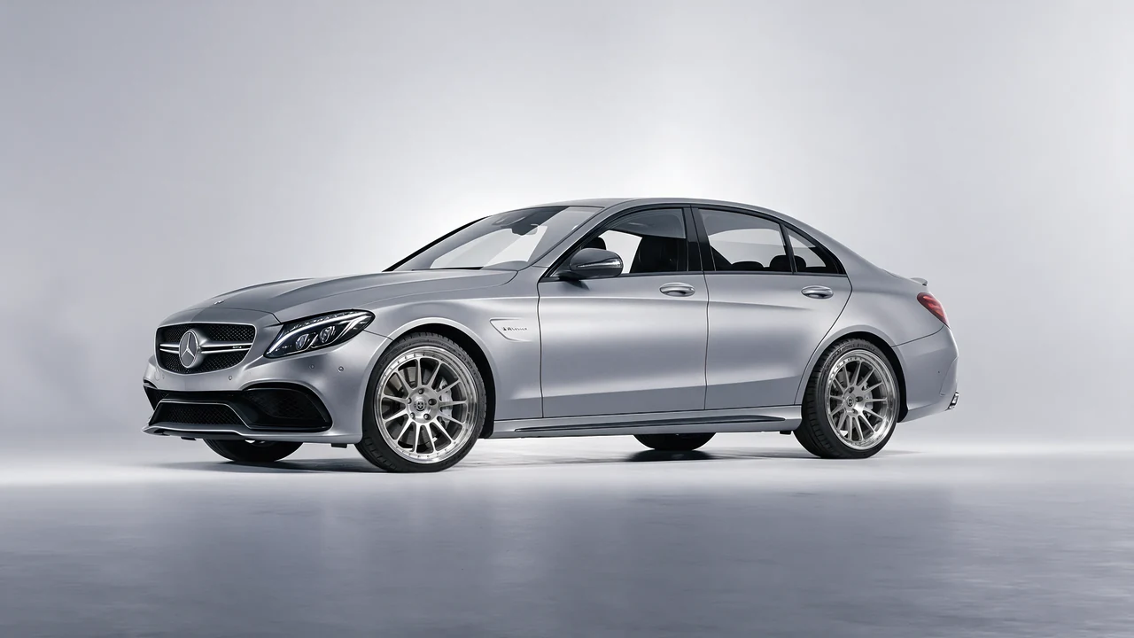 Mercedes-Benz C 63 AMG 2017 on HRE Performance Wheels 303 forged wheels, front three-quarter view