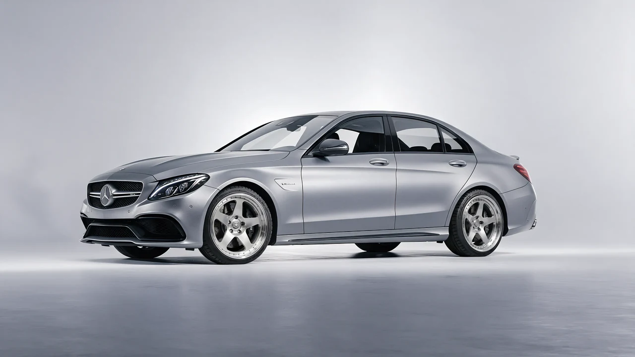 Mercedes-Benz C 63 AMG 2017 on HRE Performance Wheels 305 forged wheels, front three-quarter view