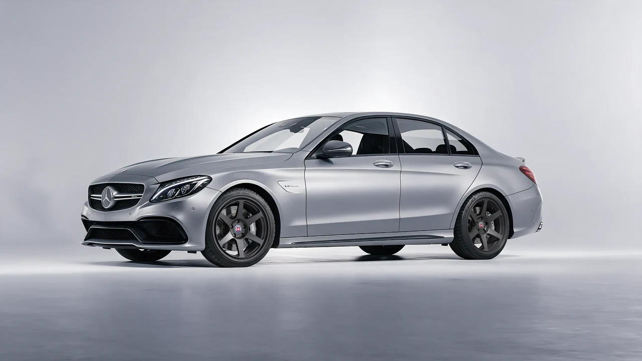 Mercedes-Benz C 63 AMG 2017 on HRE Performance Wheels 306-GT forged wheels, front three-quarter view