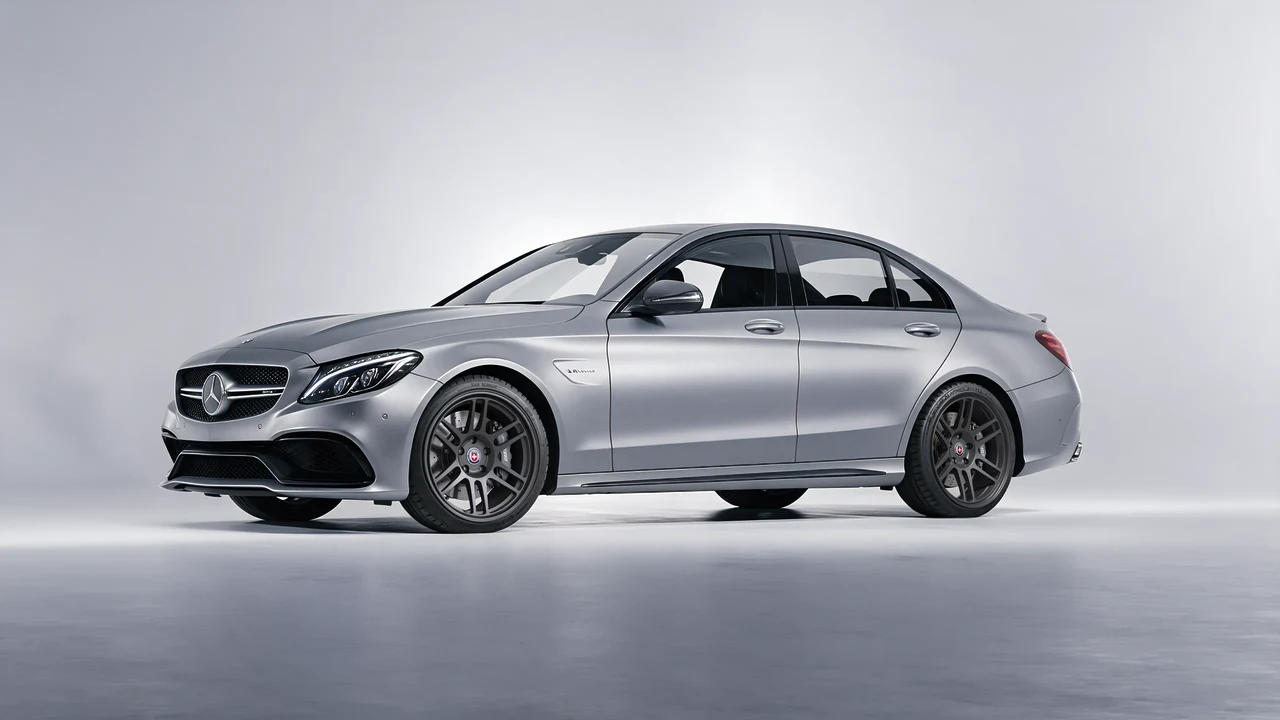 Mercedes-Benz C 63 AMG 2017 on HRE Performance Wheels 312-GT forged wheels, front three-quarter view