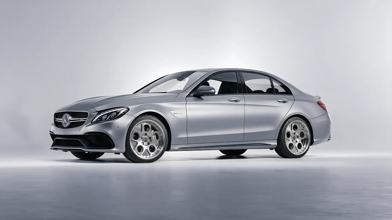 Mercedes-Benz C 63 AMG 2017 on HRE Performance Wheels 454 forged wheels, front three-quarter view
