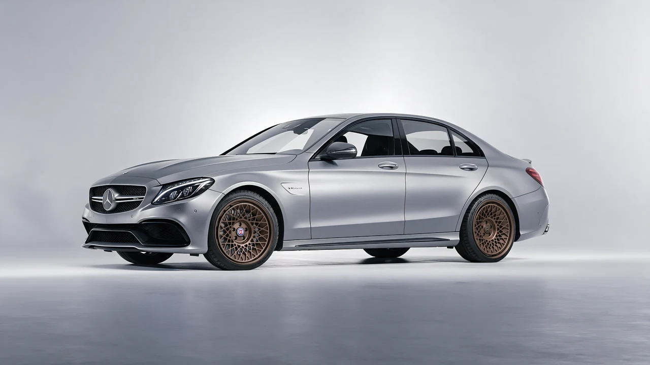 Mercedes-Benz C 63 AMG 2017 on HRE Performance Wheels 501-GTM forged wheels, front three-quarter view