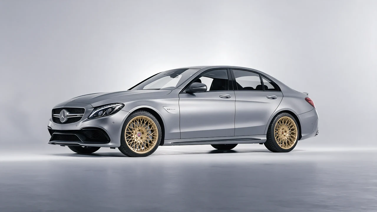 Mercedes-Benz C 63 AMG 2017 on HRE Performance Wheels 501M forged wheels, front three-quarter view