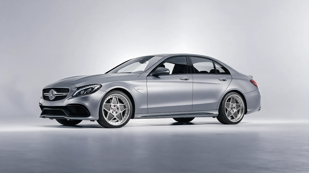 Mercedes-Benz C 63 AMG 2017 on HRE Performance Wheels 505 forged wheels, front three-quarter view
