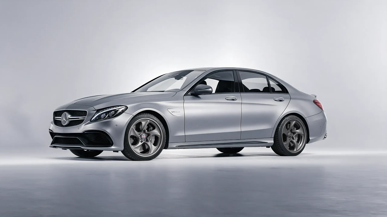Mercedes-Benz C 63 AMG 2017 on HRE Performance Wheels 522 forged wheels, front three-quarter view