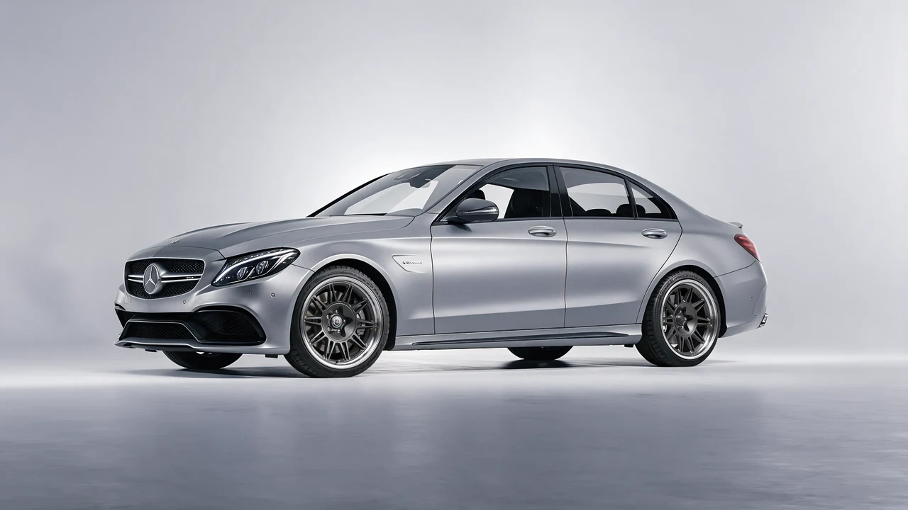 Mercedes-Benz C 63 AMG 2017 on HRE Performance Wheels 528 forged wheels, front three-quarter view