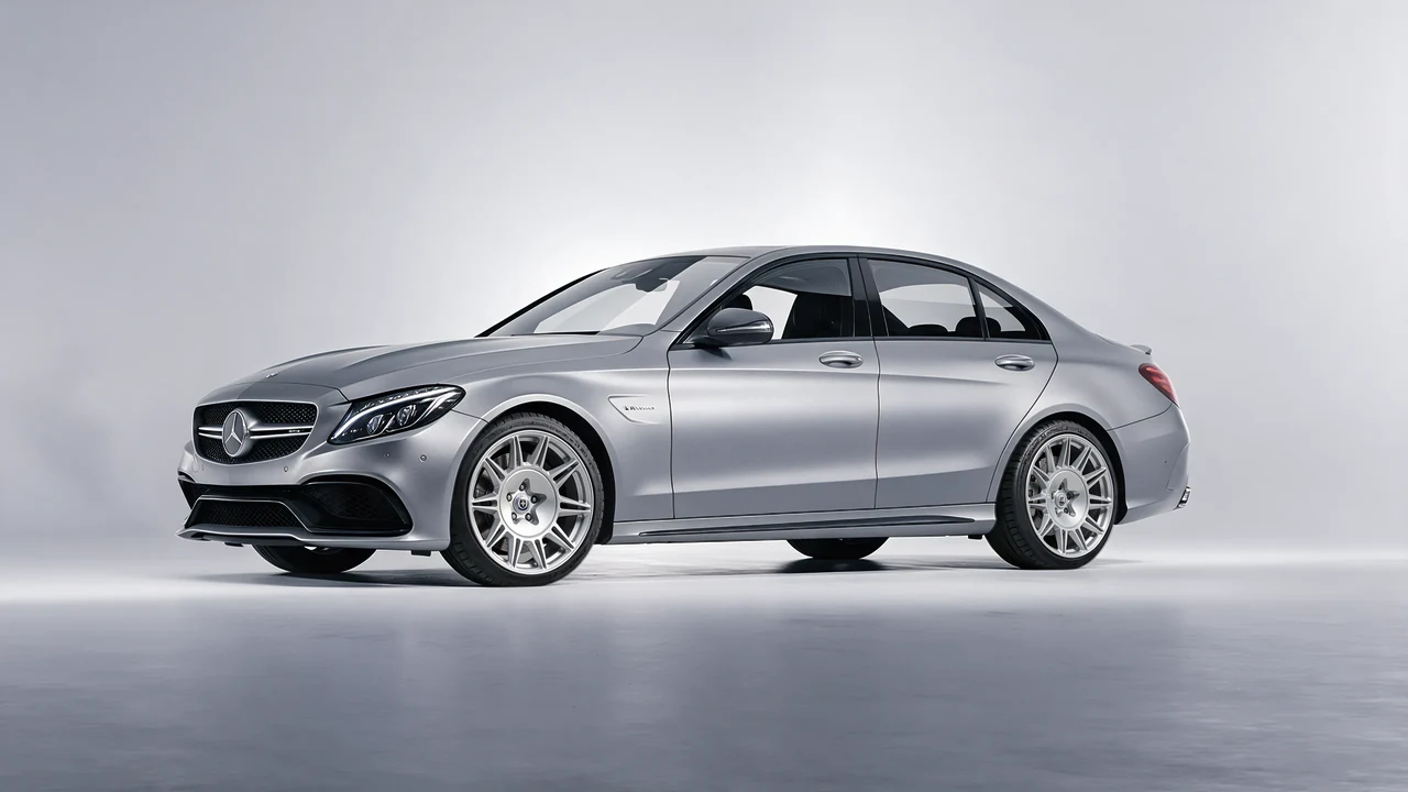 Mercedes-Benz C 63 AMG 2017 on HRE Performance Wheels 528M forged wheels, front three-quarter view