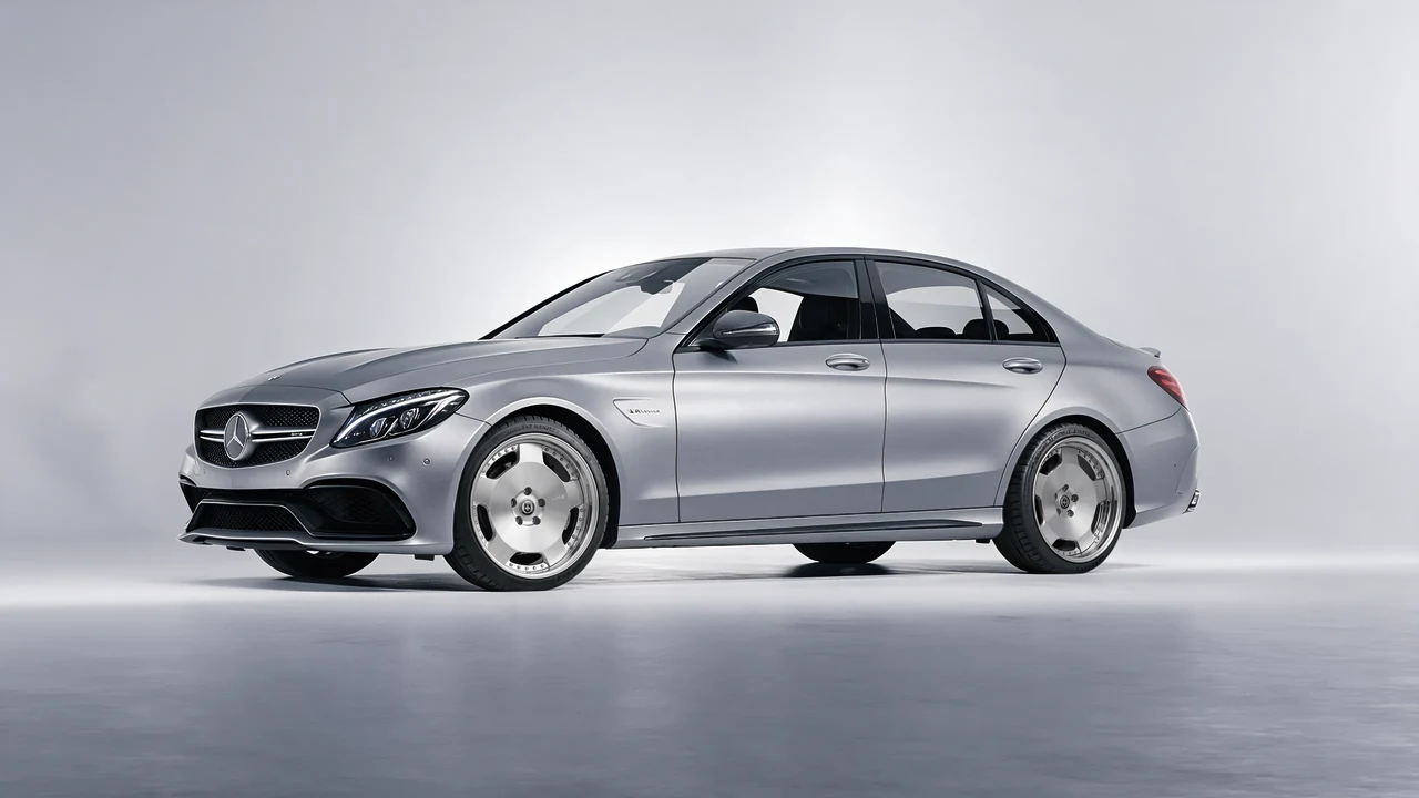 Mercedes-Benz C 63 AMG 2017 on HRE Performance Wheels 544 forged wheels, front three-quarter view