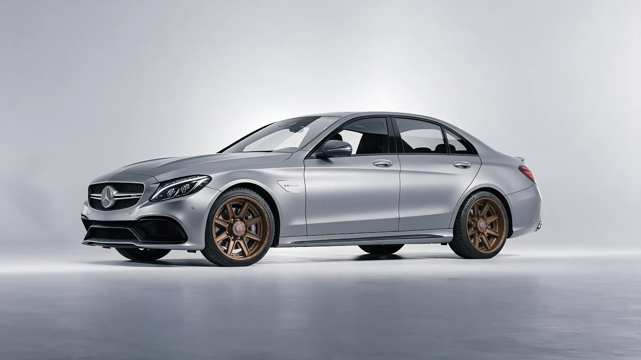 Mercedes-Benz C 63 AMG 2017 on HRE Performance Wheels HD188 forged wheels, front three-quarter view