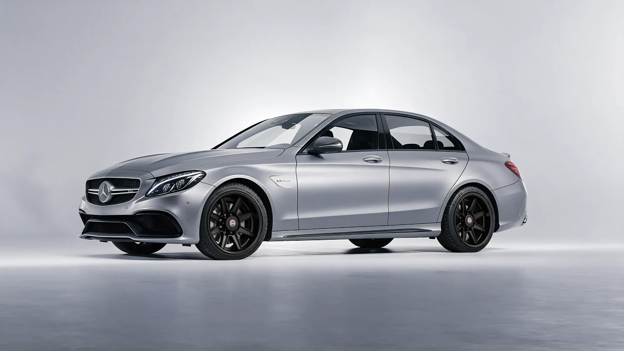 Mercedes-Benz C 63 AMG 2017 on HRE Performance Wheels HD188H forged wheels, front three-quarter view