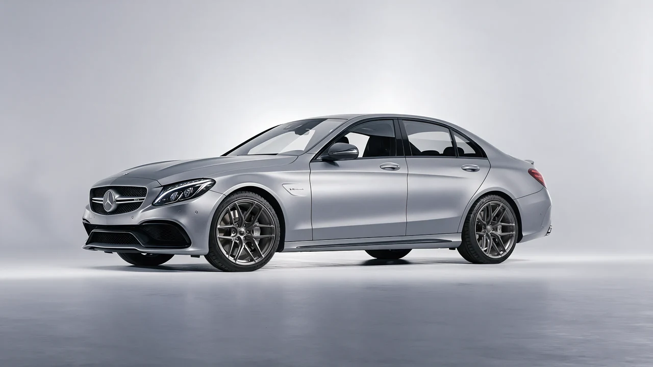 Mercedes-Benz C 63 AMG 2017 on HRE Performance Wheels P161SC forged wheels, front three-quarter view