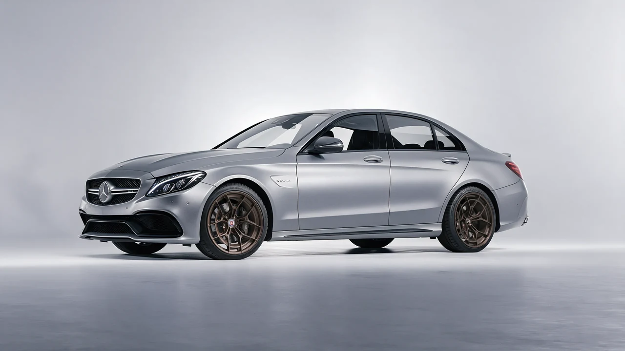 Mercedes-Benz C 63 AMG 2017 on HRE Performance Wheels P301 forged wheels, front three-quarter view