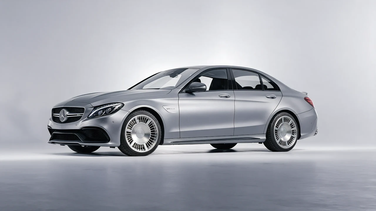 Mercedes-Benz C 63 AMG 2017 on RDB LA Masterpiece forged wheels, front three-quarter view