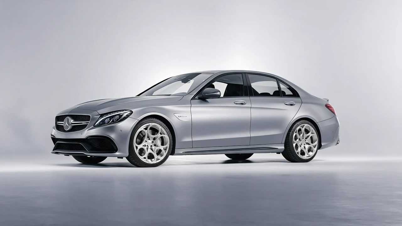Mercedes-Benz C 63 AMG 2017 on RDB LA Revolver forged wheels, front three-quarter view