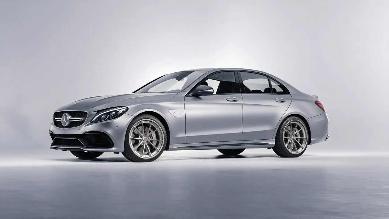 Mercedes-Benz C 63 AMG 2017 on HRE Performance Wheels S204 forged wheels, front three-quarter view