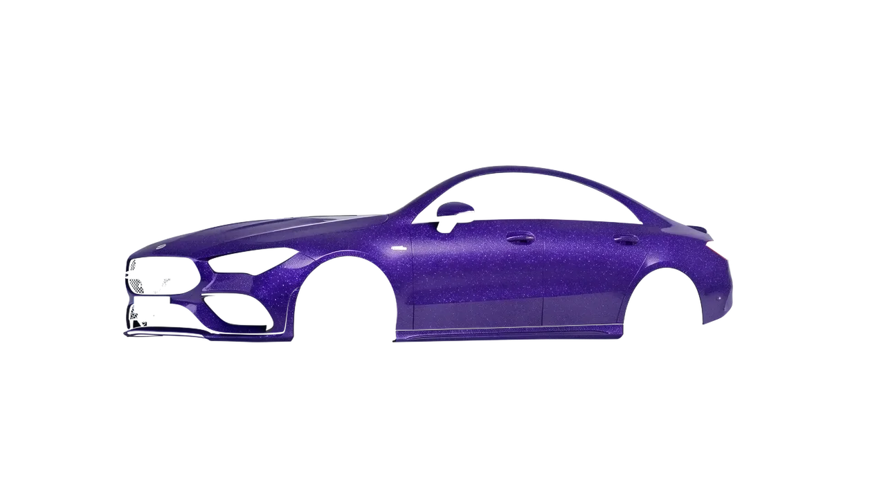 Mercedes-Benz CLA 35 AMG 2020 wrapped in Purple (Avery Dennison SW900-587-D), front three-quarter view